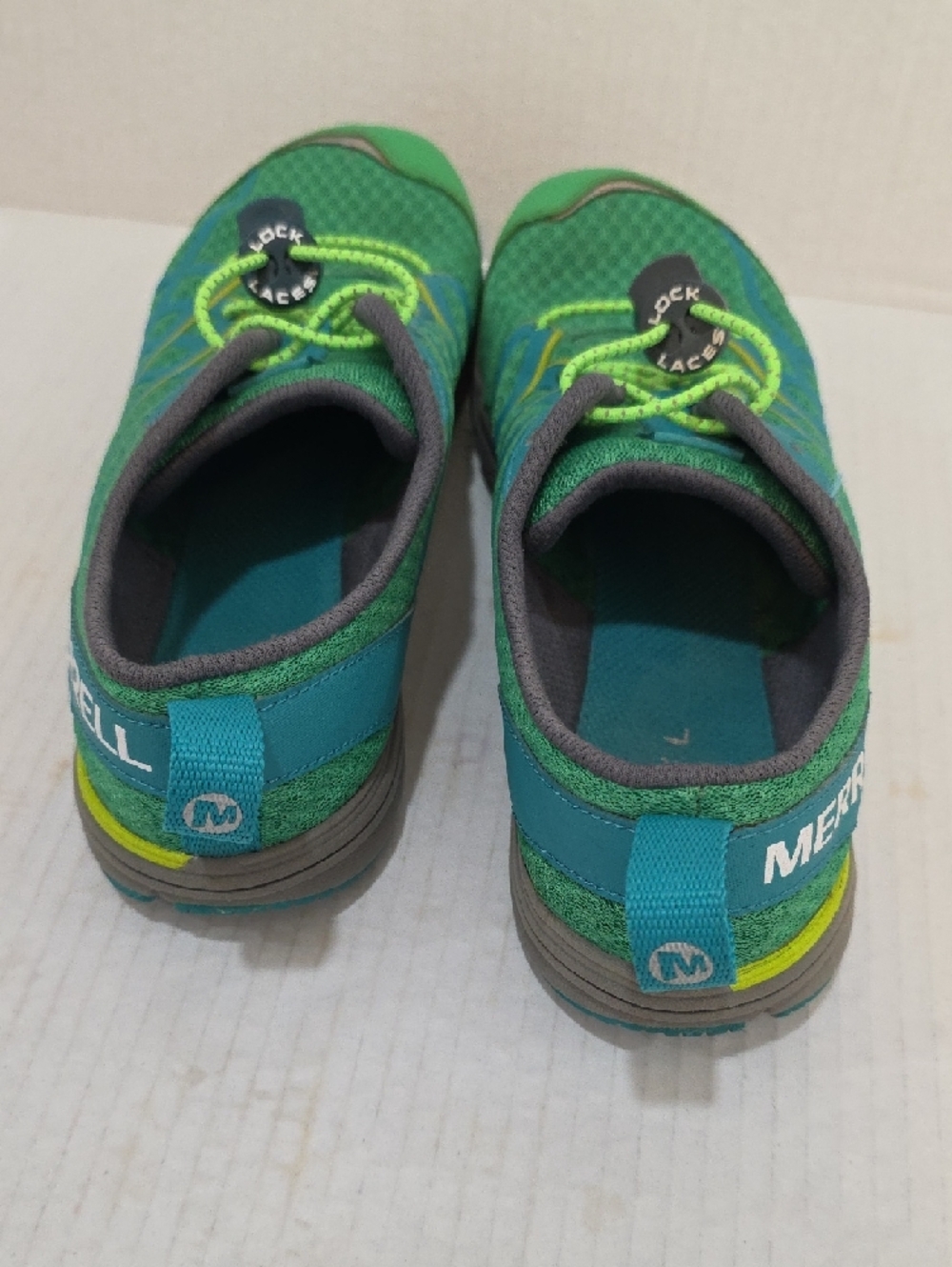 Merrell  Barefoot Vibram Womens Green and Teal Trail Sneakers Size 9 - Picture 8 of 10